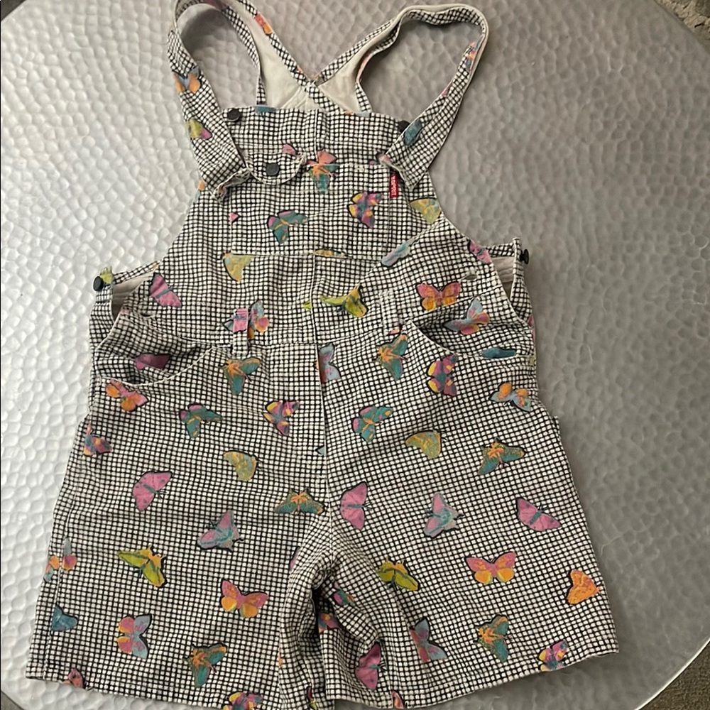 Butterfly Print Overalls